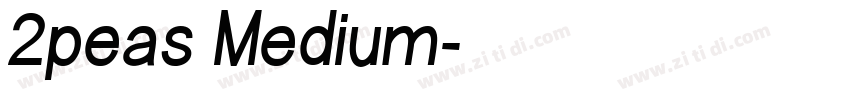2peas Medium字体转换